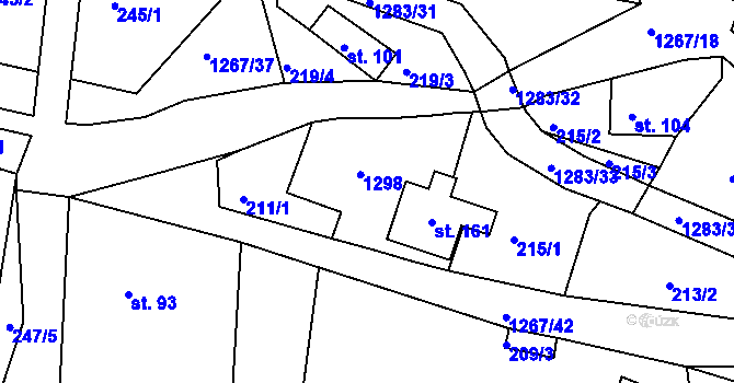 Parcela st. 51/2 v KÚ Sklené u Svitav, Katastrální mapa