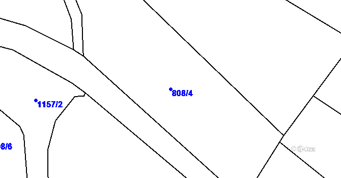 Parcela st. 808/4 v KÚ Sklené u Svitav, Katastrální mapa