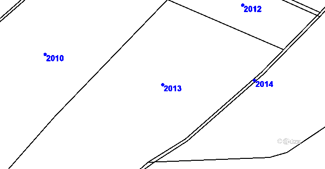 Parcela st. 2013 v KÚ Sklené u Svitav, Katastrální mapa