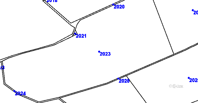Parcela st. 2023 v KÚ Sklené u Svitav, Katastrální mapa