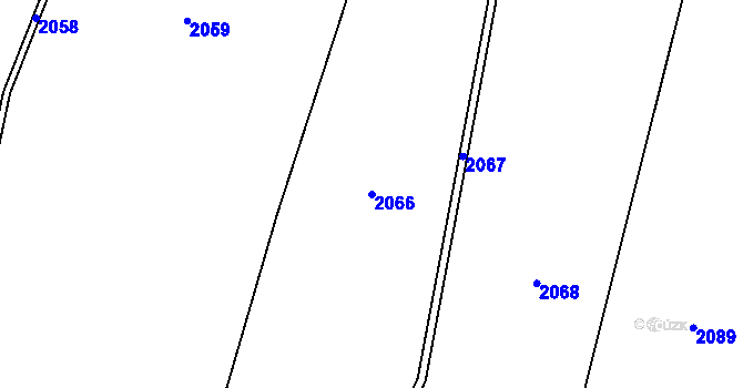 Parcela st. 2066 v KÚ Sklené u Svitav, Katastrální mapa