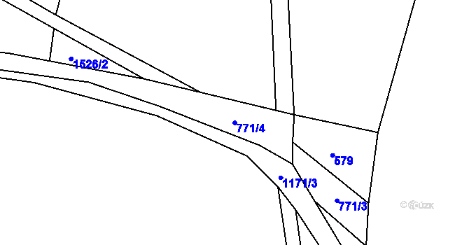 Parcela st. 771/4 v KÚ Sklené u Svitav, Katastrální mapa