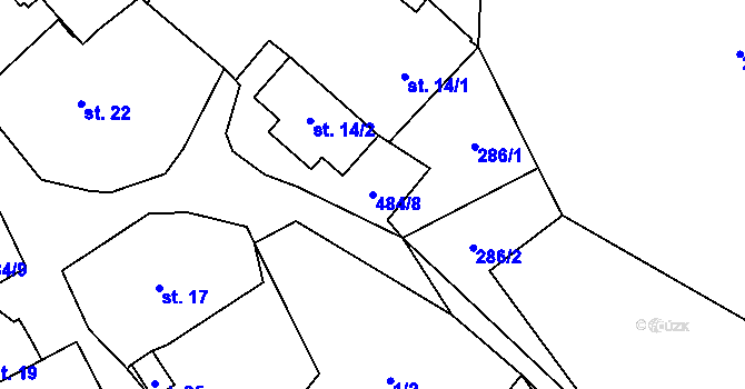 Parcela st. 484/8 v KÚ Sklené u Žďáru nad Sázavou, Katastrální mapa