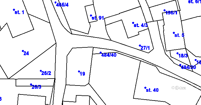 Parcela st. 484/40 v KÚ Sklené u Žďáru nad Sázavou, Katastrální mapa