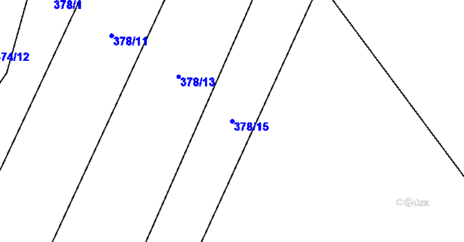 Parcela st. 378/15 v KÚ Sklenov, Katastrální mapa