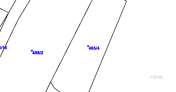 Parcela st. 465/4 v KÚ Sklenov, Katastrální mapa