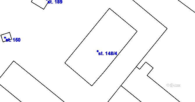 Parcela st. 148/4 v KÚ Skočice u Přeštic, Katastrální mapa