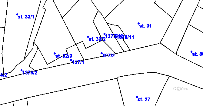 Parcela st. 127/2 v KÚ Skočice u Přeštic, Katastrální mapa