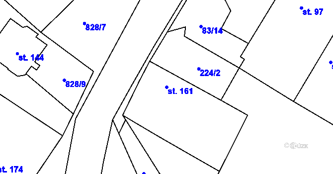 Parcela st. 161 v KÚ Skochovice, Katastrální mapa