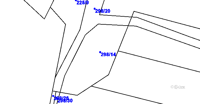 Parcela st. 298/14 v KÚ Skochovice, Katastrální mapa