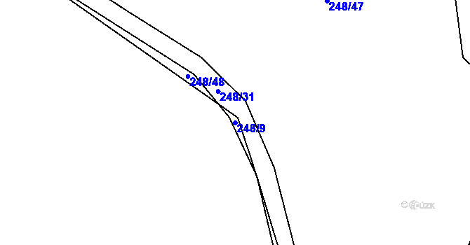 Parcela st. 248/9 v KÚ Skochovice, Katastrální mapa