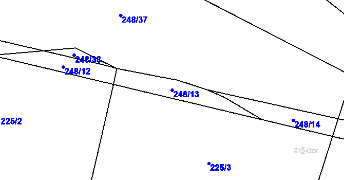 Parcela st. 248/13 v KÚ Skochovice, Katastrální mapa