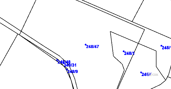 Parcela st. 248/47 v KÚ Skochovice, Katastrální mapa