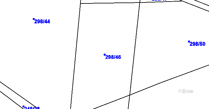 Parcela st. 298/46 v KÚ Skochovice, Katastrální mapa