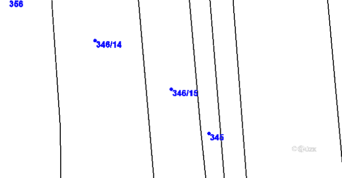 Parcela st. 346/15 v KÚ Skopytce, Katastrální mapa