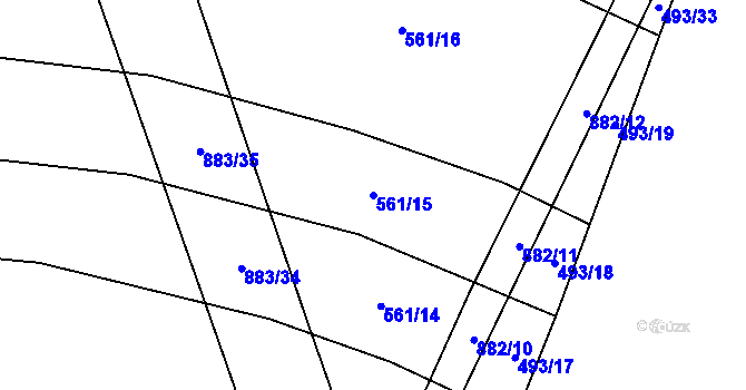 Parcela st. 561/15 v KÚ Skopytce, Katastrální mapa