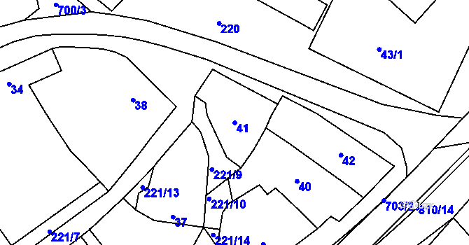 Parcela st. 41 v KÚ Skoronice, Katastrální mapa