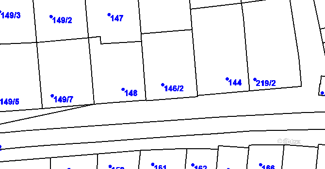Parcela st. 146/2 v KÚ Skoronice, Katastrální mapa