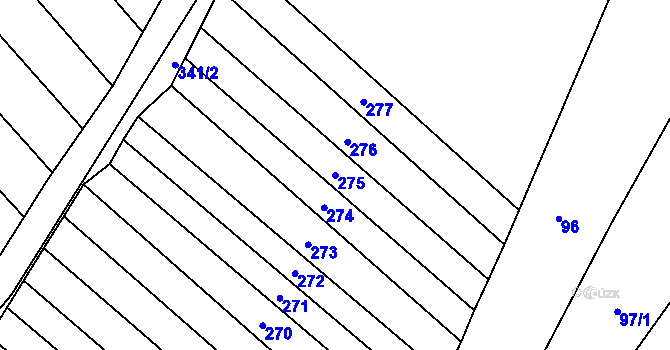 Parcela st. 275 v KÚ Skoronice, Katastrální mapa