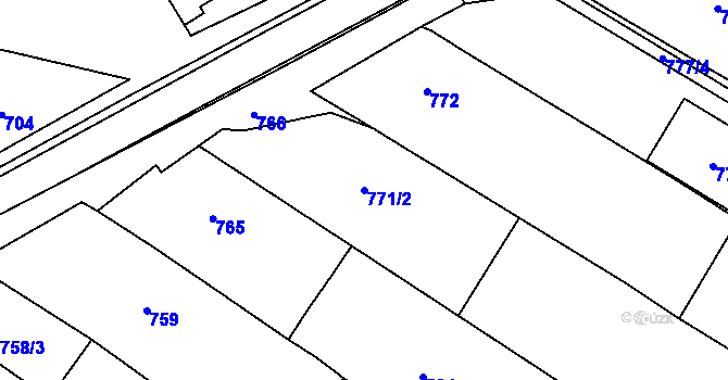 Parcela st. 771/2 v KÚ Skoronice, Katastrální mapa