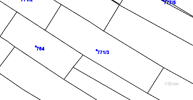 Parcela st. 771/3 v KÚ Skoronice, Katastrální mapa