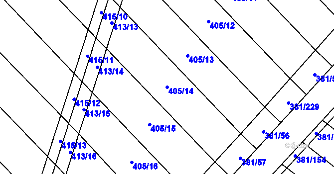 Parcela st. 405/14 v KÚ Skoronice, Katastrální mapa