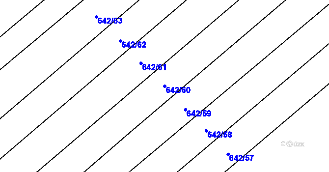 Parcela st. 642/60 v KÚ Skoronice, Katastrální mapa