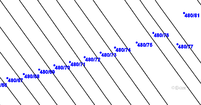 Parcela st. 480/73 v KÚ Skoronice, Katastrální mapa