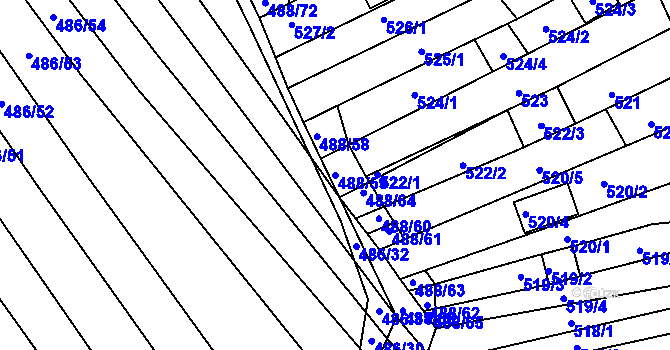 Parcela st. 488/59 v KÚ Skoronice, Katastrální mapa