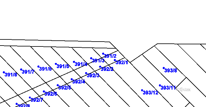 Parcela st. 391/2 v KÚ Skoronice, Katastrální mapa