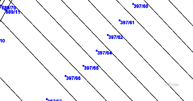 Parcela st. 397/64 v KÚ Skoronice, Katastrální mapa