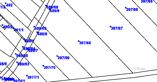 Parcela st. 397/68 v KÚ Skoronice, Katastrální mapa