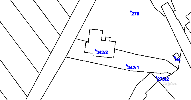 Parcela st. 342/2 v KÚ Skoronice, Katastrální mapa