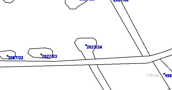 Parcela st. 2027/24 v KÚ Petrovice u Skorošic, Katastrální mapa