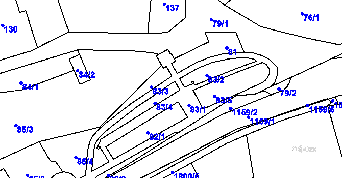 Parcela st. 83 v KÚ Dolní Skorošice, Katastrální mapa