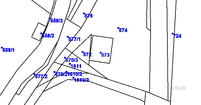 Parcela st. 573 v KÚ Dolní Skorošice, Katastrální mapa