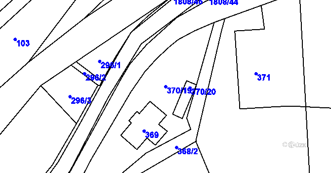 Parcela st. 370/19 v KÚ Dolní Skorošice, Katastrální mapa