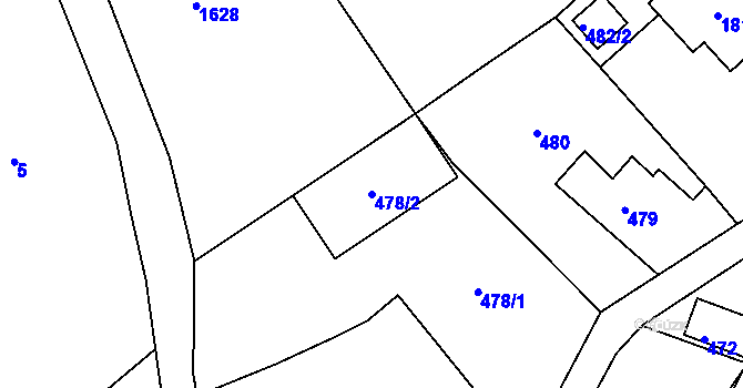 Parcela st. 478/2 v KÚ Dolní Skorošice, Katastrální mapa