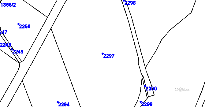 Parcela st. 2297 v KÚ Tomíkovice, Katastrální mapa