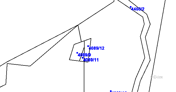 Parcela st. 4089/12 v KÚ Horní Skorošice, Katastrální mapa