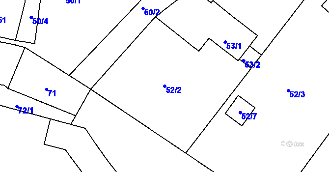 Parcela st. 52/2 v KÚ Skorotice u Ústí nad Labem, Katastrální mapa