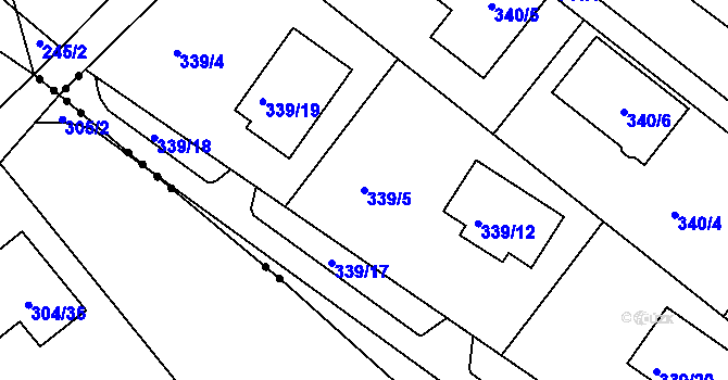 Parcela st. 339/5 v KÚ Skorotice u Ústí nad Labem, Katastrální mapa