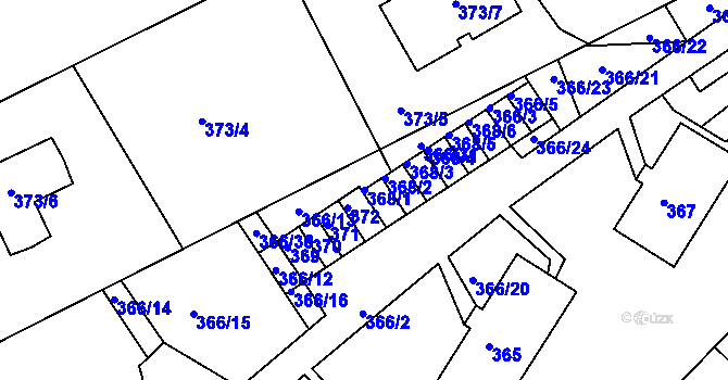 Parcela st. 368/1 v KÚ Skorotice u Ústí nad Labem, Katastrální mapa