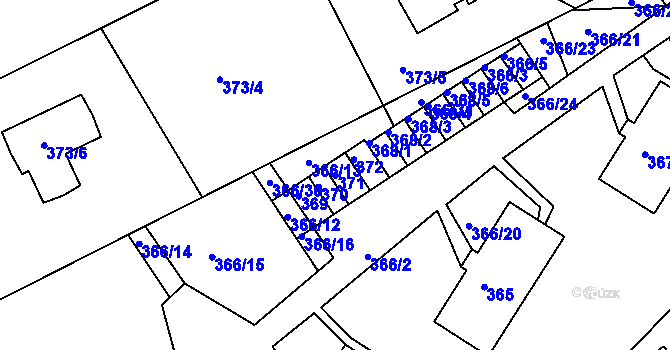 Parcela st. 371 v KÚ Skorotice u Ústí nad Labem, Katastrální mapa