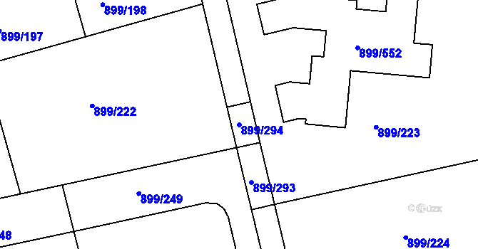 Parcela st. 899/294 v KÚ Skorotice u Ústí nad Labem, Katastrální mapa