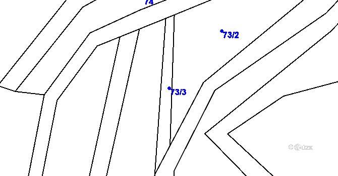 Parcela st. 73/3 v KÚ Skorotice, Katastrální mapa