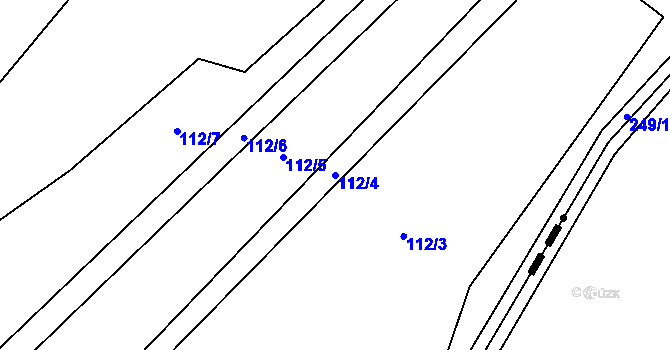 Parcela st. 112/4 v KÚ Skorotice, Katastrální mapa