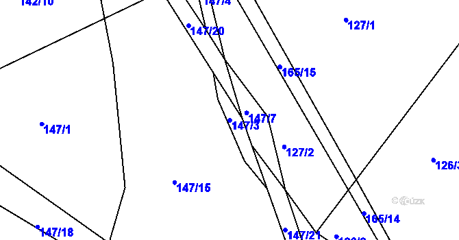 Parcela st. 147/3 v KÚ Skořenice, Katastrální mapa