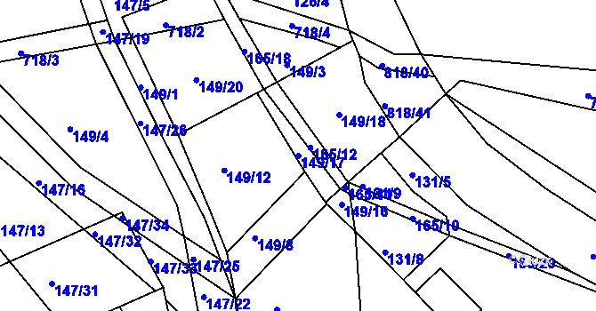 Parcela st. 149/17 v KÚ Skořenice, Katastrální mapa