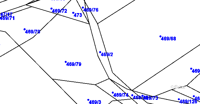 Parcela st. 469/2 v KÚ Skořice, Katastrální mapa